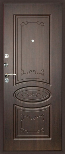 Входная дверь с порошком и МДФ